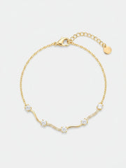 Golden Serpentine Wave Whisper Bracelet